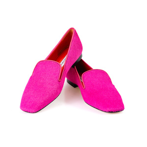 bright pink loafers