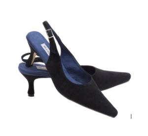 navy blue suede shoes with slingback