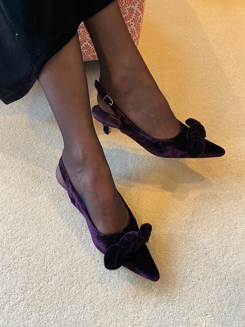 NEW! LK Bennett UK4 black suede Mesha court shoes with velvet ribbon ankle  ties | eBay