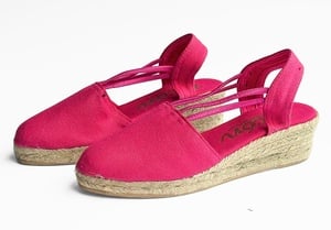 pink wedge strappy espadrilles 