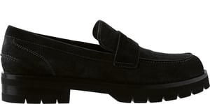 black loafer with combat sole