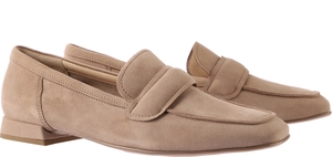 suede penny loafer