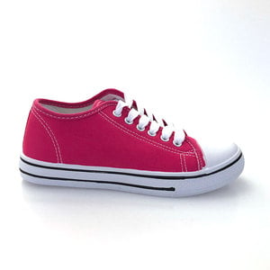 pink canvas lace up sneakers