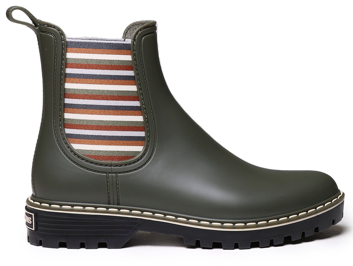 Funky Welly Boots Chelsea Boot Style with Coloured Elastic