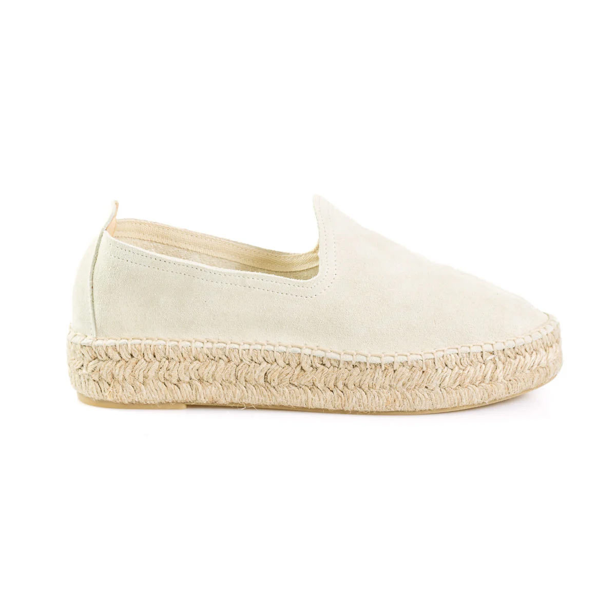 Flatform Espadrilles in Natural Suede | Designer Espadrilles